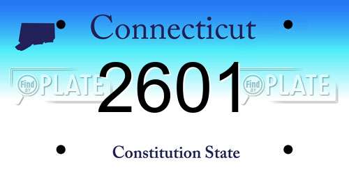 2601 Connecticut License Plate
