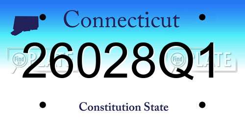 26028Q1 Connecticut License Plate
