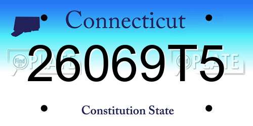 26069T5 Connecticut License Plate