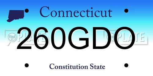 260GDO Connecticut License Plate
