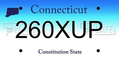 260XUP Connecticut License Plate