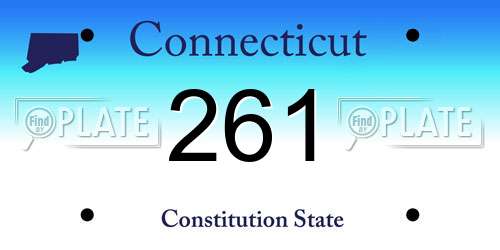 261 Connecticut License Plate