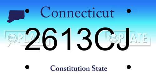 2613CJ Connecticut License Plate