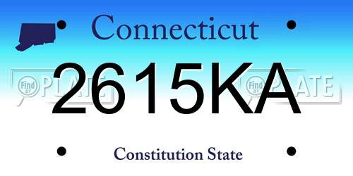2615KA Connecticut License Plate