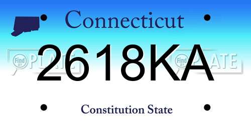 2618KA Connecticut License Plate