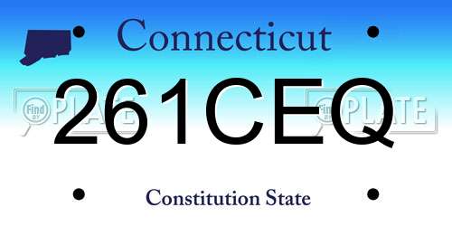 261CEQ Connecticut License Plate