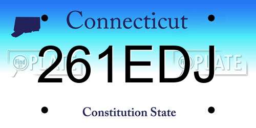 261EDJ Connecticut License Plate