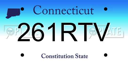 261RTV Connecticut License Plate