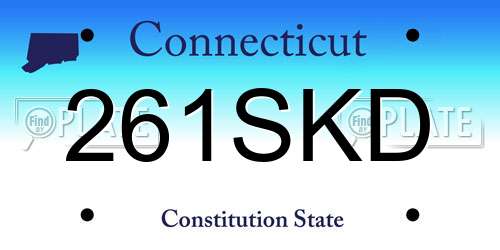 261SKD Connecticut License Plate