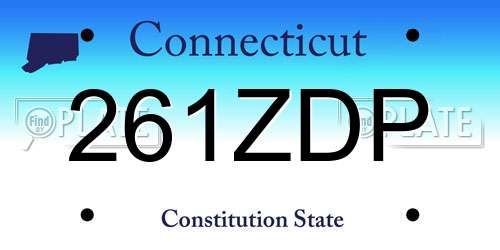 261ZDP Connecticut License Plate