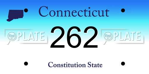 262 Connecticut License Plate