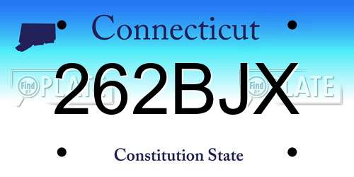 262BJX Connecticut License Plate