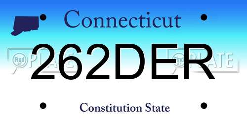 262DER Connecticut License Plate