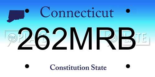 262MRB Connecticut License Plate
