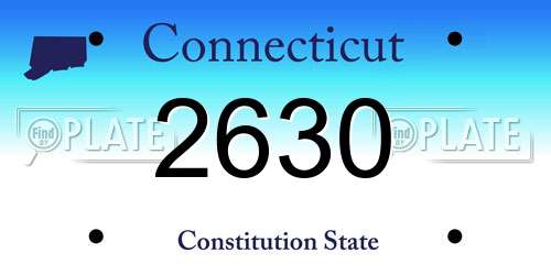 2630 Connecticut License Plate