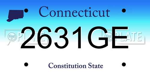 2631GE Connecticut License Plate