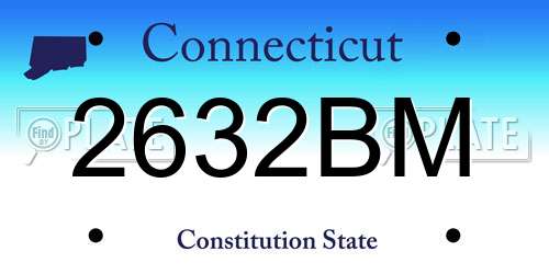 2632BM Connecticut License Plate