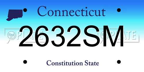 2632SM Connecticut License Plate