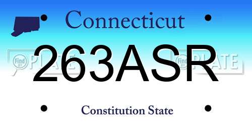 263ASR Connecticut License Plate