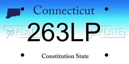 263LP Connecticut License Plate