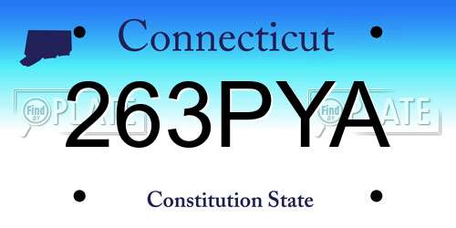 263PYA Connecticut License Plate