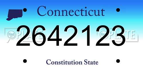 2642123 Connecticut License Plate