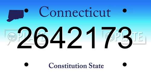 2642173 Connecticut License Plate