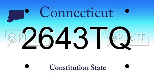 2643TQ Connecticut License Plate