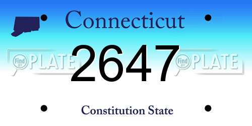 2647 Connecticut License Plate
