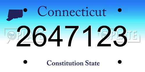 2647123 Connecticut License Plate