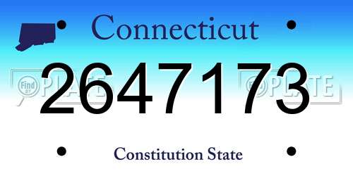2647173 Connecticut License Plate