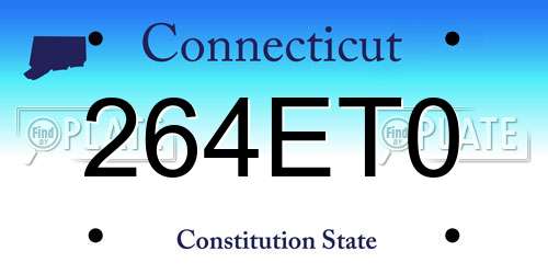 264ET0 Connecticut License Plate