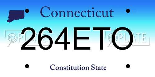 264ETO Connecticut License Plate