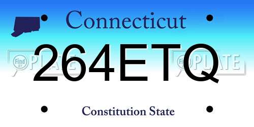 264ETQ Connecticut License Plate