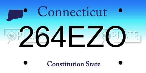 264EZO Connecticut License Plate