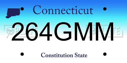 264GMM Connecticut License Plate