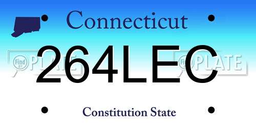264LEC Connecticut License Plate