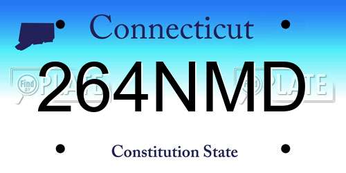 264NMD Connecticut License Plate
