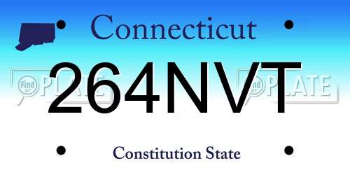 264NVT Connecticut License Plate