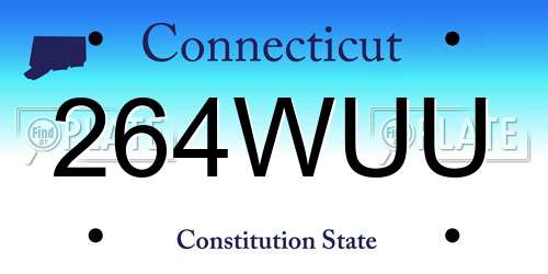 264WUU Connecticut License Plate