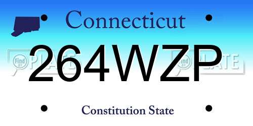 264WZP Connecticut License Plate
