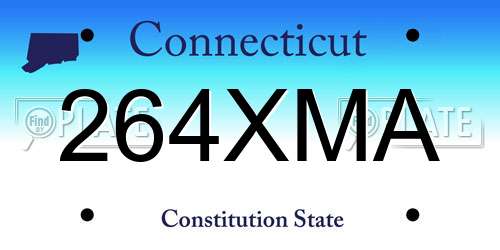 264XMA Connecticut License Plate