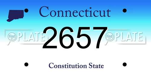 2657 Connecticut License Plate
