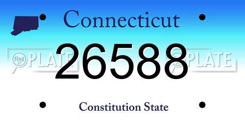 26588 Connecticut License Plate