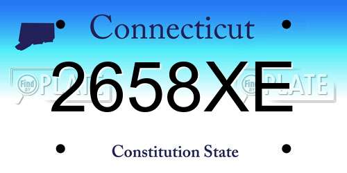 2658XE Connecticut License Plate