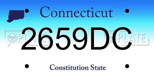 2659DC Connecticut License Plate
