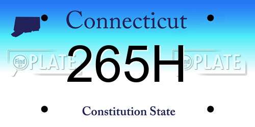265H Connecticut License Plate