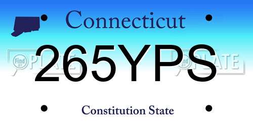 265YPS Connecticut License Plate