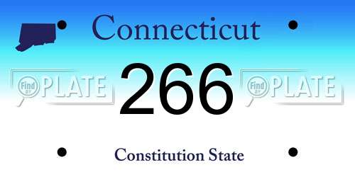 266 Connecticut License Plate