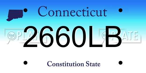 2660LB Connecticut License Plate